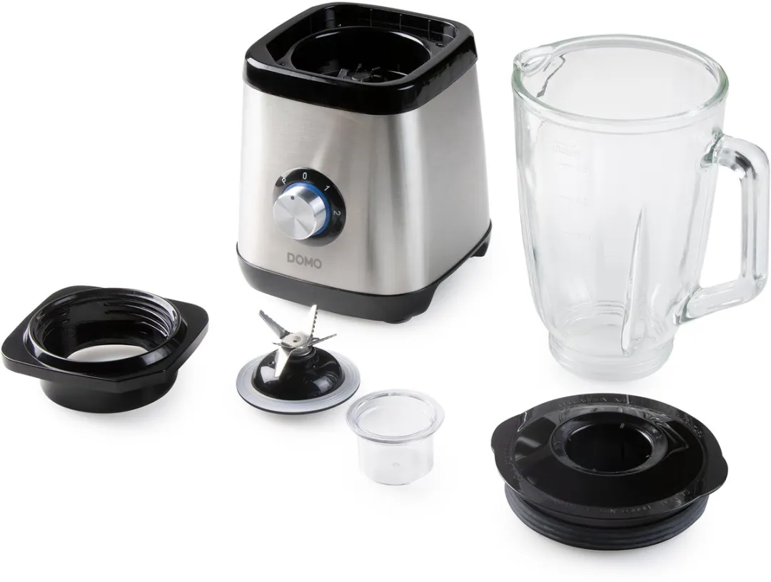 Domo DO1133BL Blender 1000W - 1,5L Glazen Kan