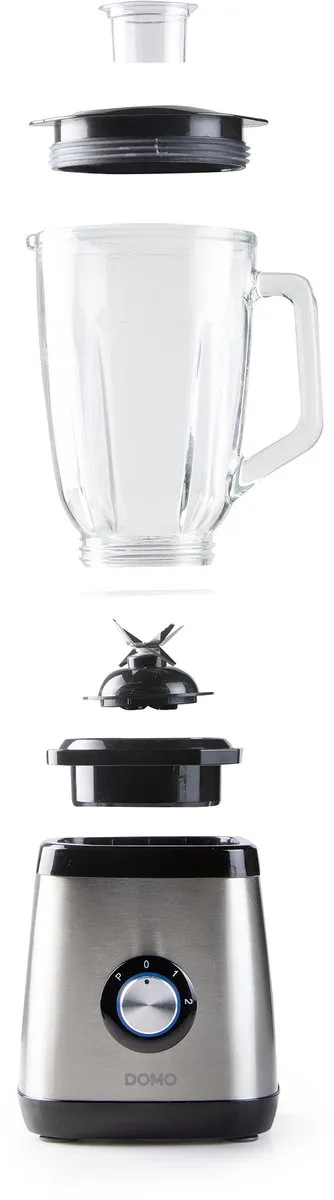 Domo DO1133BL Blender 1000W - 1,5L Glazen Kan