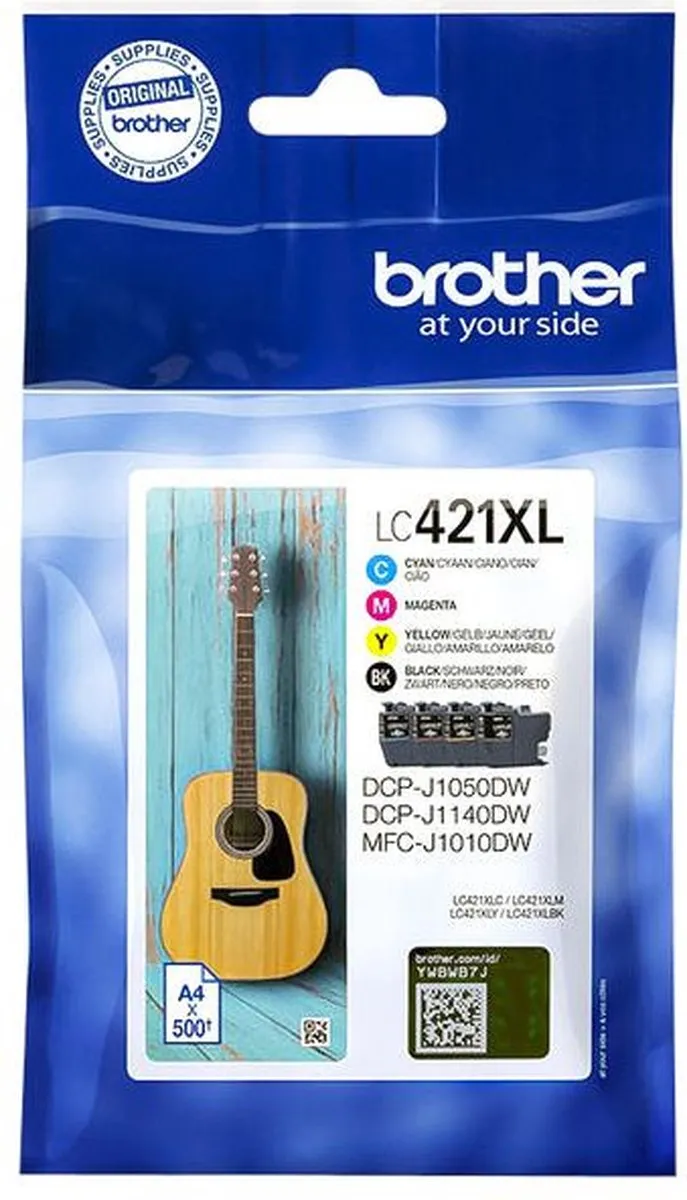 Brother LC-421XL Inktcartridge - 4 Stuks (Zwart + 3 Kleuren)