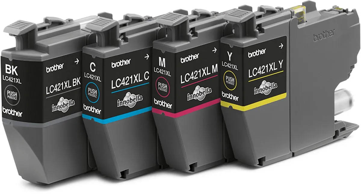 Brother LC-421XL Inktcartridge - 4 Stuks (Zwart + 3 Kleuren)