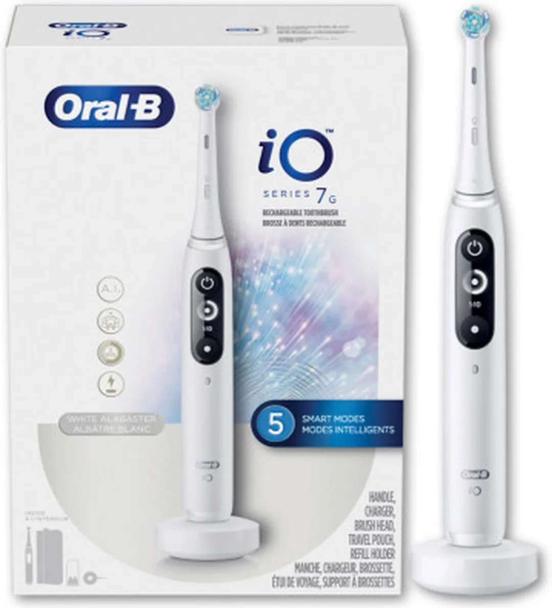Oral-B iO 7W Elektrische Tandenborstel - Wit - 5 Snelheden