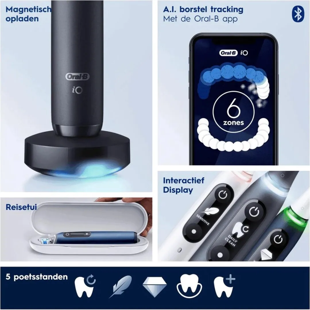 Oral-B iO 7W Elektrische Tandenborstel - Wit - 5 Snelheden