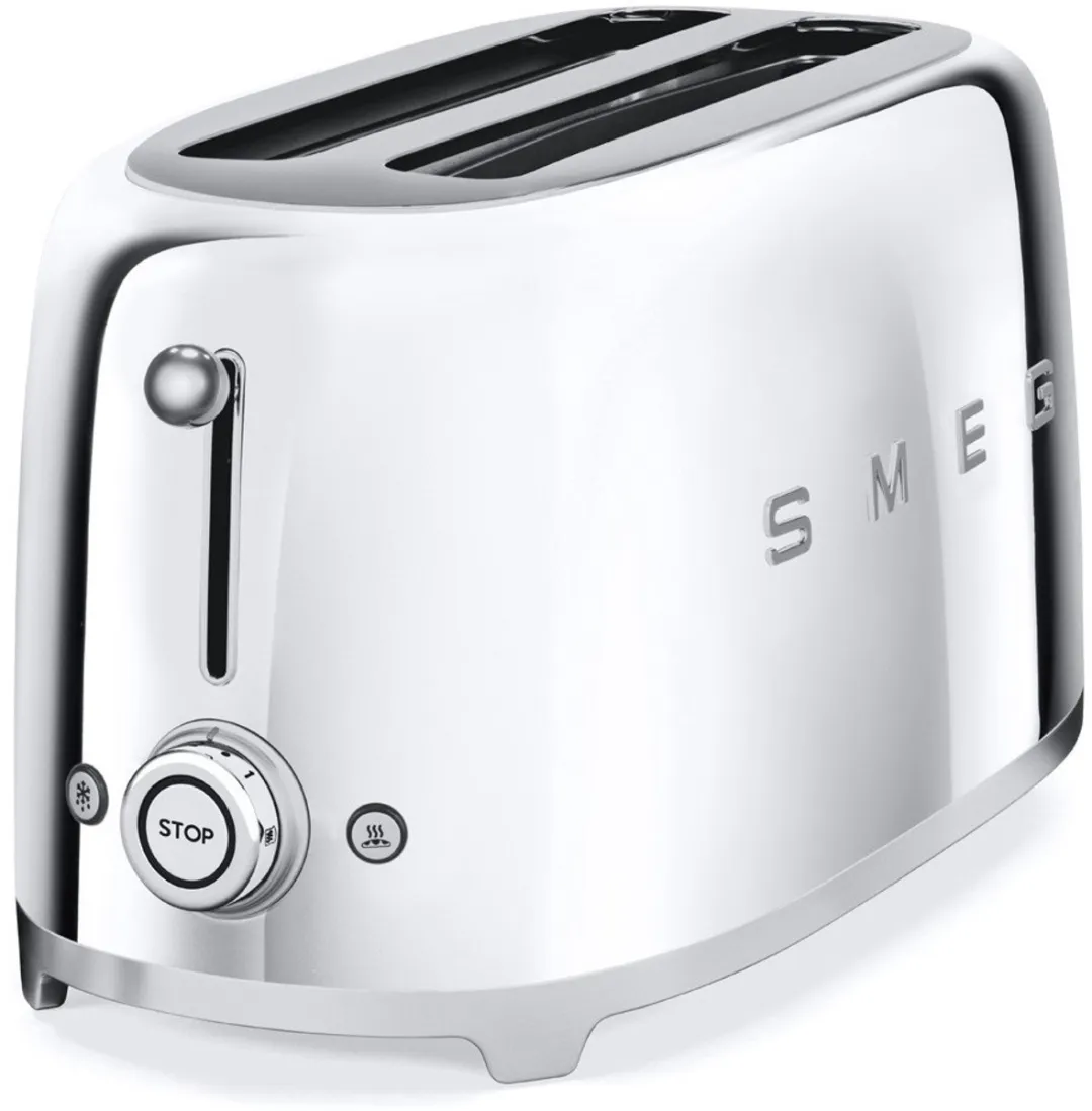 Smeg TSF02SSEU Broodrooster 2x4 - 1700W - 6 Niveaus - Staal