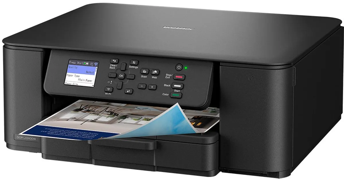 Brother DCP-J1310W Multifunctionele Inkjetprinter - 1200x6000 DPI - 16 ppm - Zwart