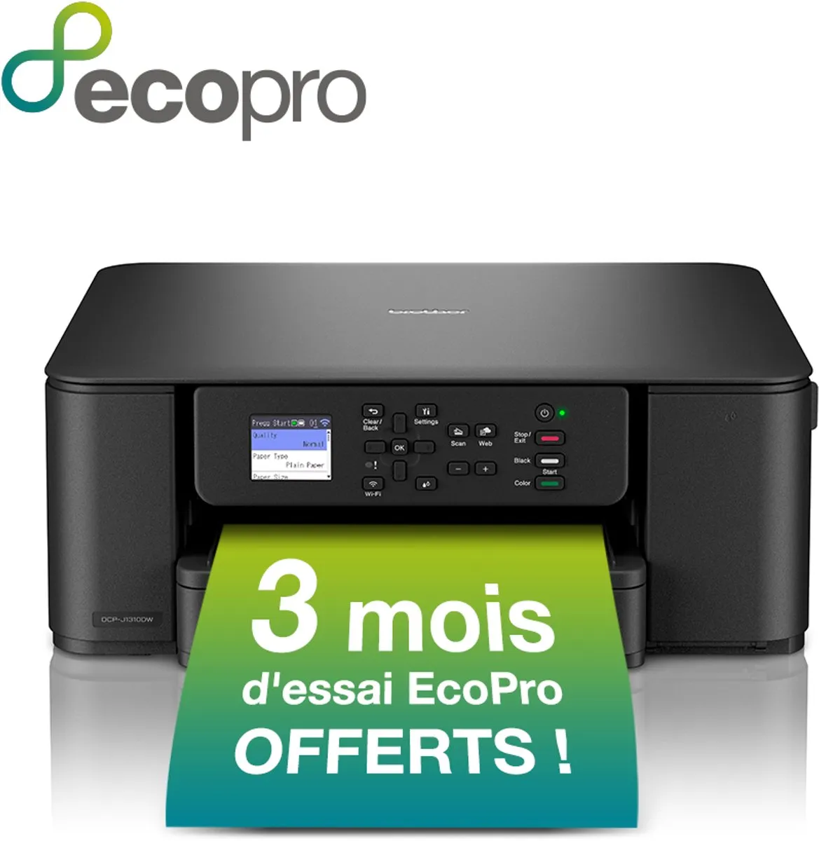 Brother DCP-J1310W Multifunctionele Inkjetprinter - 1200x6000 DPI - 16 ppm - Zwart