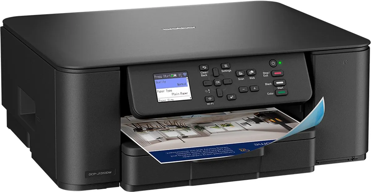 Brother DCP-J1310W Multifunctionele Inkjetprinter - 1200x6000 DPI - 16 ppm - Zwart