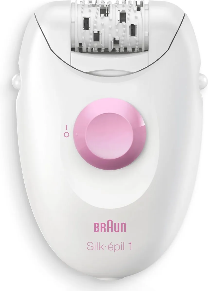 Braun Silk-épil 1 Epilator - Droog scheren - White/Pink