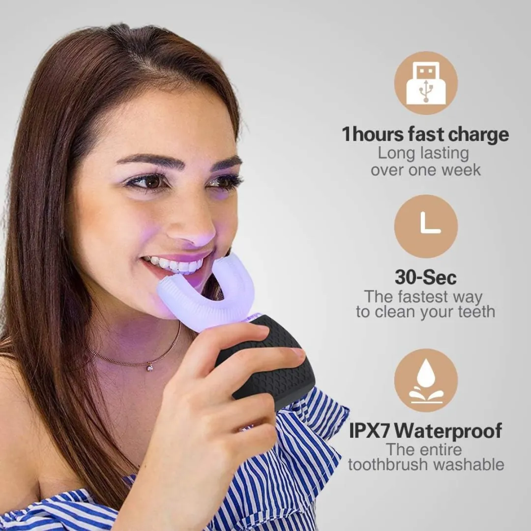 RedParrot Whitening Stand Ultrasone Tandenborstel - Zwart