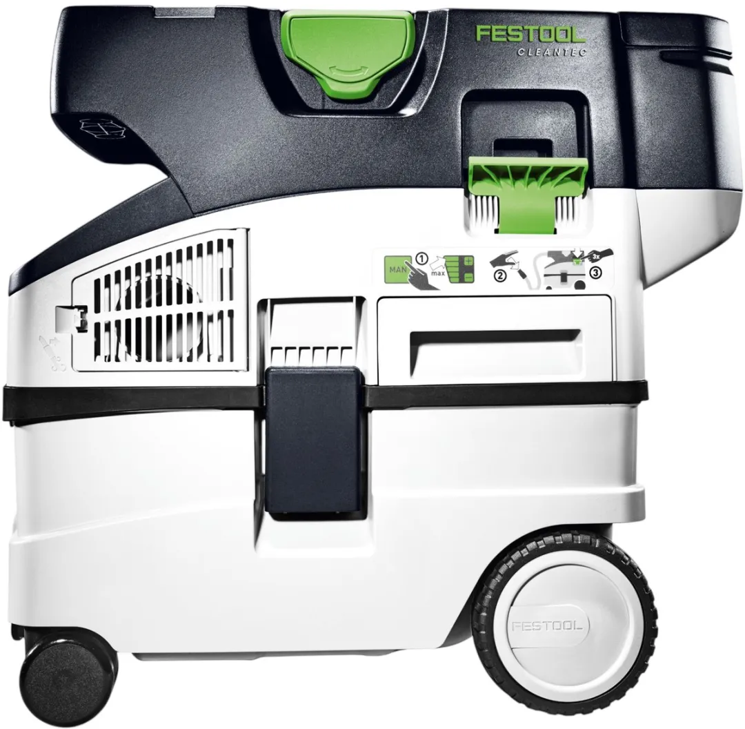 Festool CTLC MIDI I-Basic Accu-Afzuigwagen 36V - 2x 5,0 Ah - 15L Wit