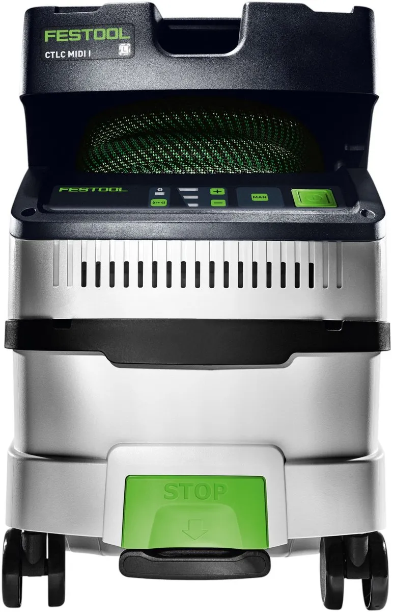 Festool CTLC MIDI I-Basic Accu-Afzuigwagen 36V - 2x 5,0 Ah - 15L Wit