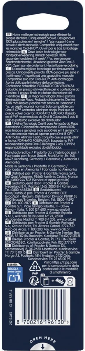 Oral-B iO Gentle Care Opzetborstels - 24 Stuks (6x4) - Zwart