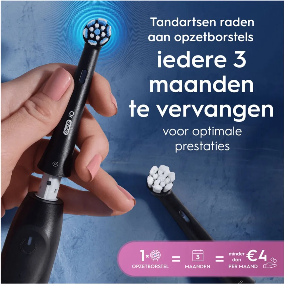 Oral-B iO Gentle Care Opzetborstels - 24 Stuks (6x4) - Zwart