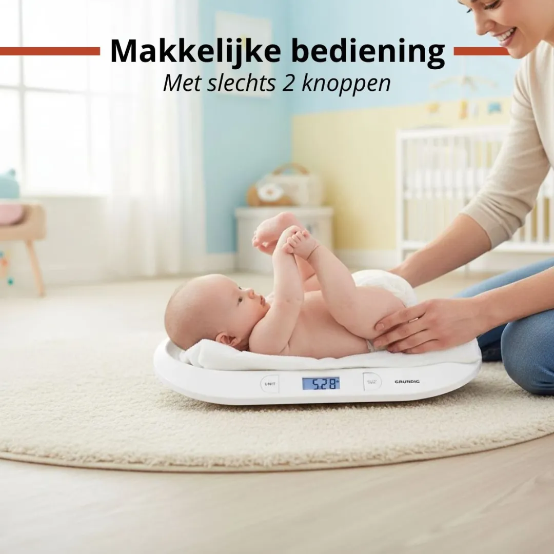 Grundig Digitale Babyweegschaal 18kg - Wit