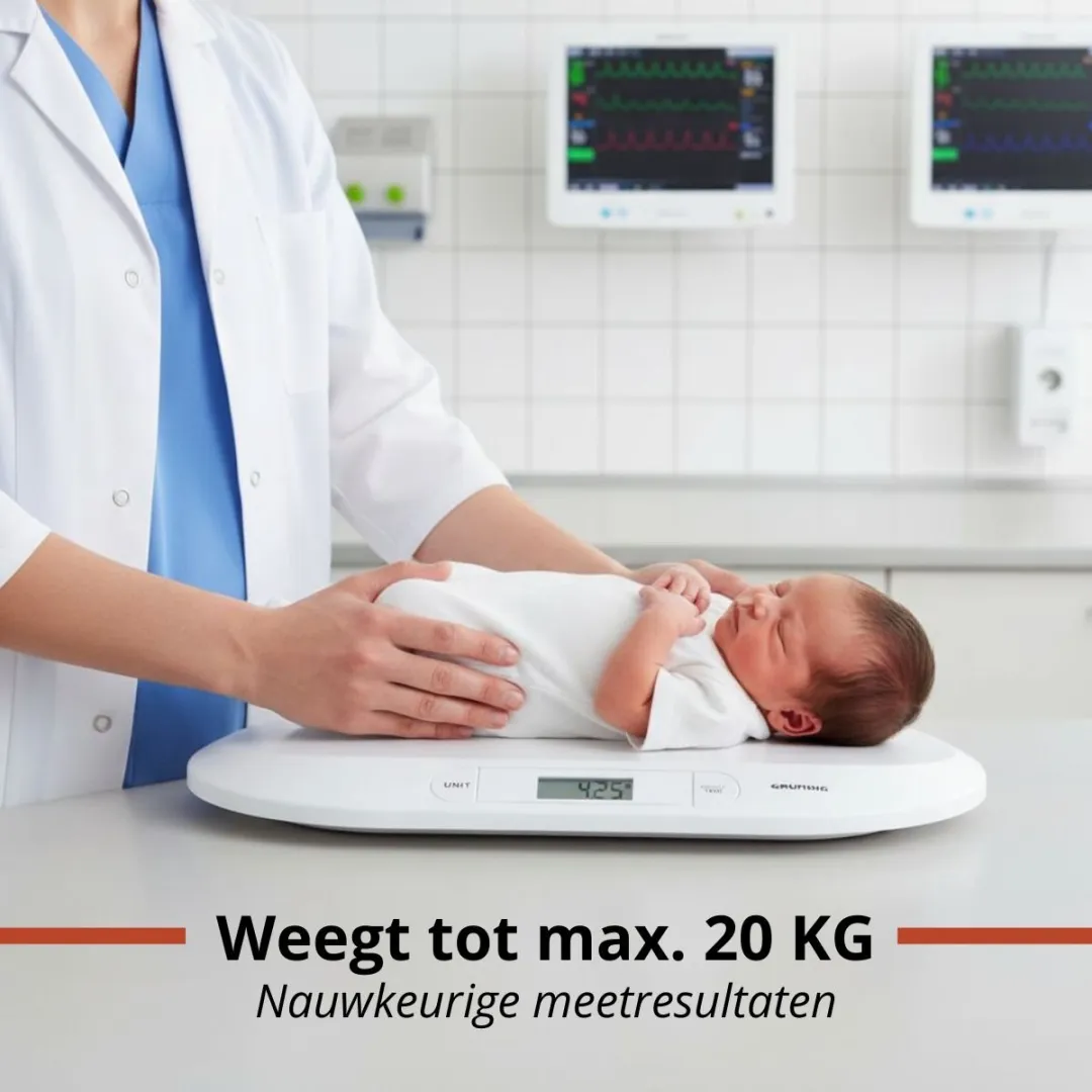 Grundig Digitale Babyweegschaal 18kg - Wit - afbeelding 6 van 6
