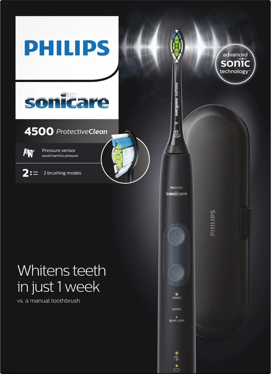 Philips Sonicare ProtectiveClean 4500 HX6830/53 Elektrische Tandenborstel - Zwart/Grijs