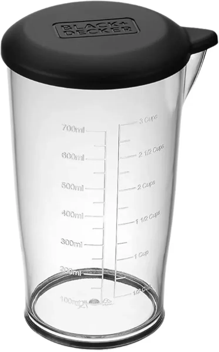 BLACK+DECKER BCKM1011KGF-QW Staafmixer - 0,7L - 5 Snelheden - Grijs/RVS
