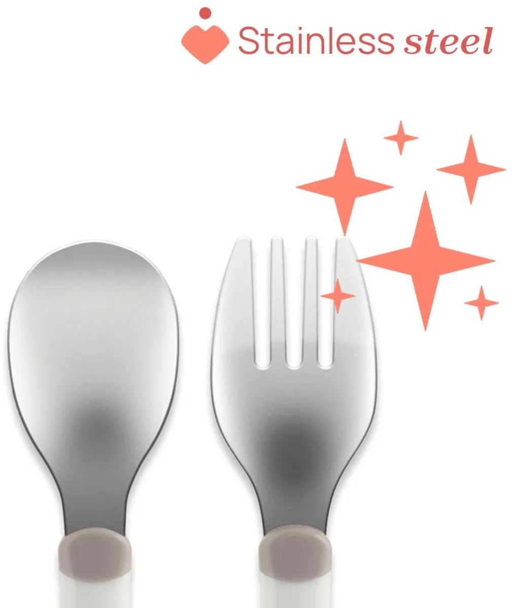 Chicco Peuterbestekset - 1 Stuks - Grijs