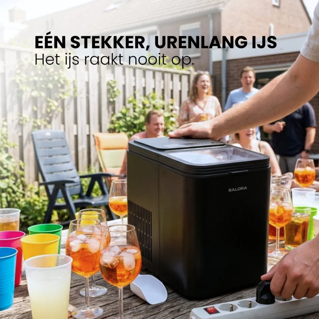 Salora ICEMAKER12B IJsblokjesmachine 12kg/24u - Zwart