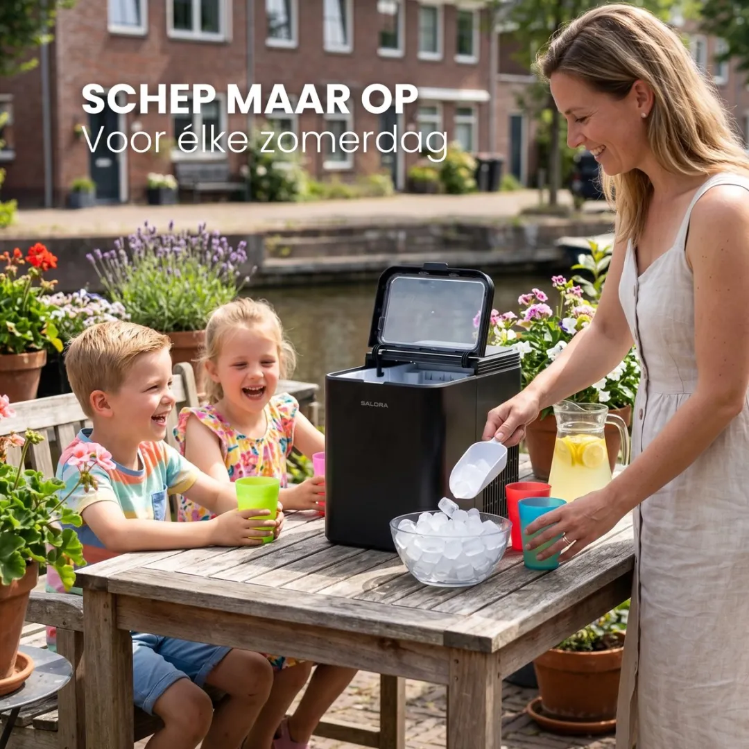 Salora ICEMAKER12B IJsblokjesmachine 12kg/24u - Zwart