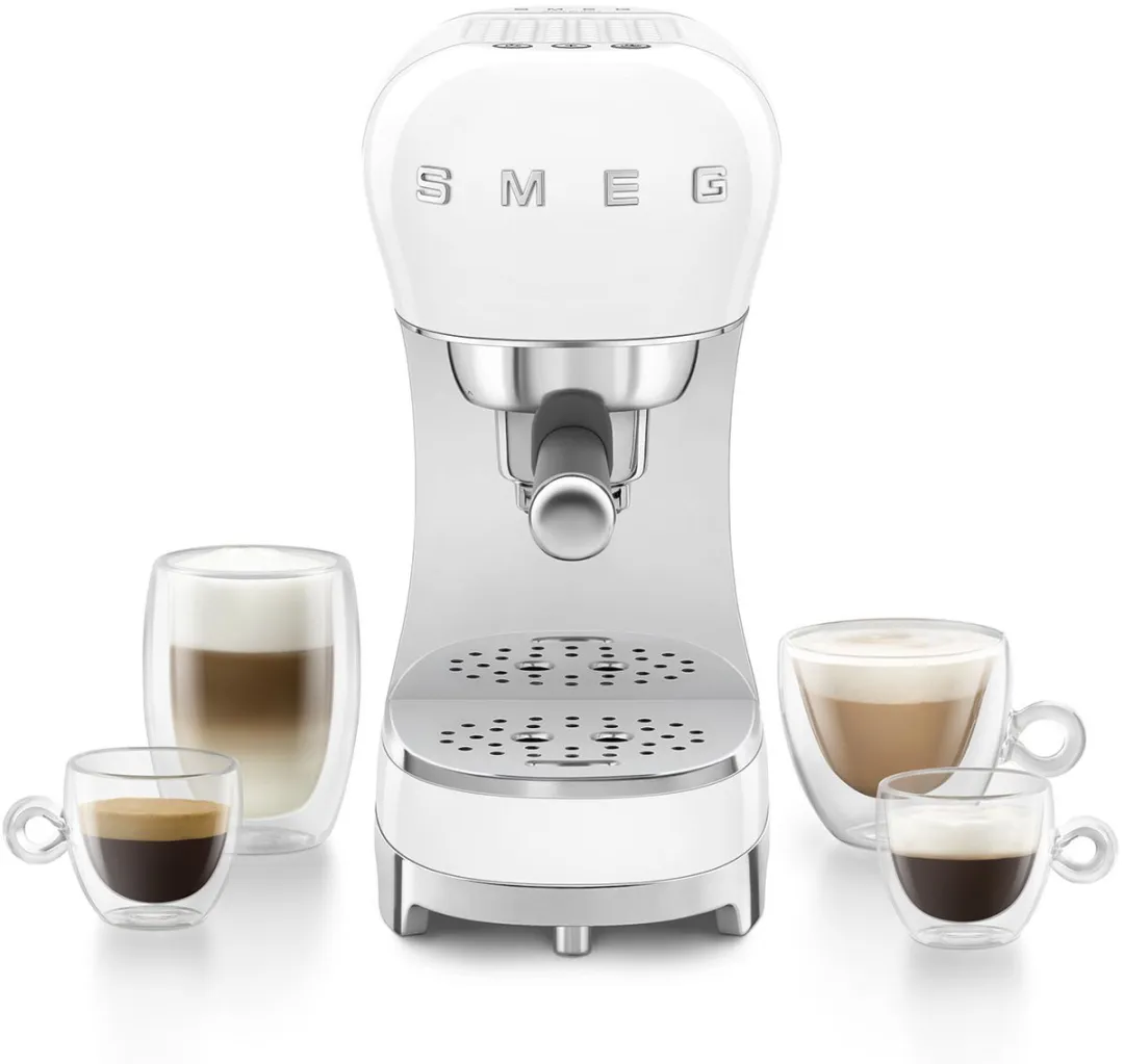 Smeg ECF12 Espressomachine - 1350W - 15 bar - Wit