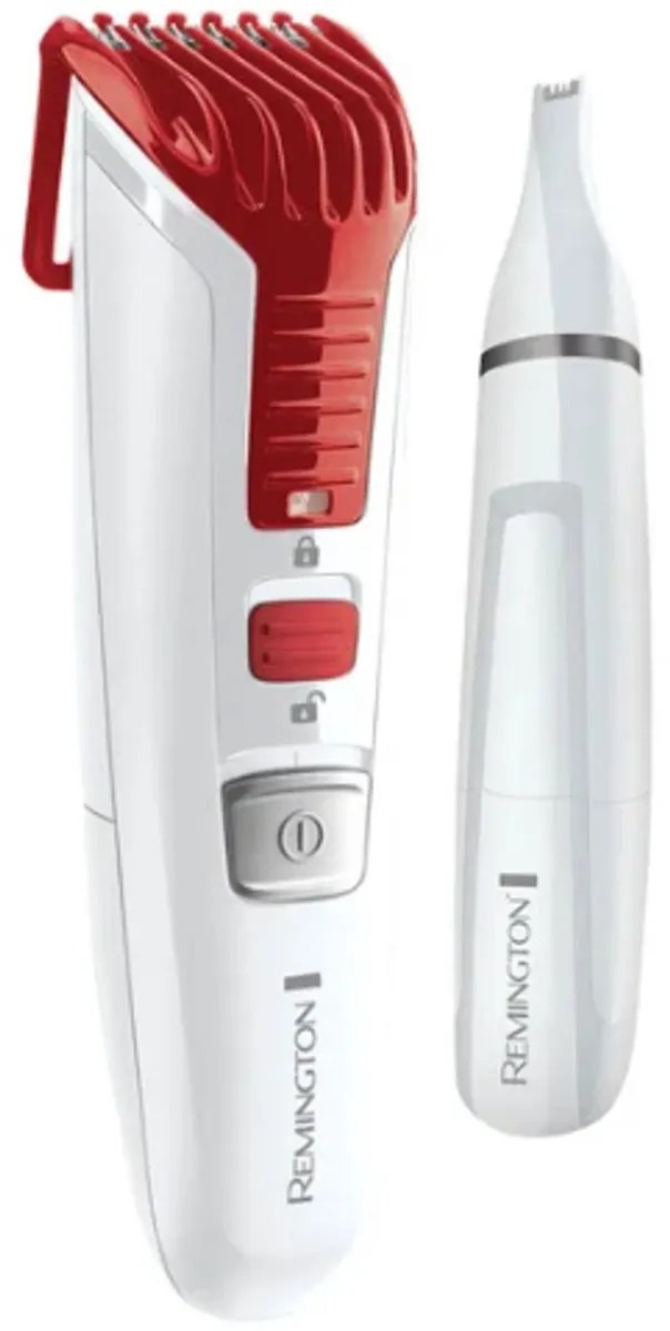 Remington Beard Boss Scheerapparaat Neus-Oorhaartrimmer Wit/Rood