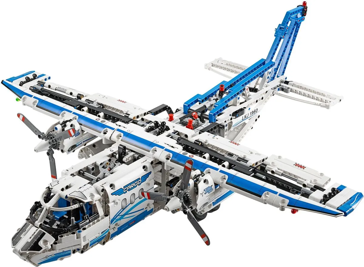 LEGO Technic Vrachtvliegtuig 42025 - 1297 Stukken - Wit/Blauw - afbeelding 3 van 6