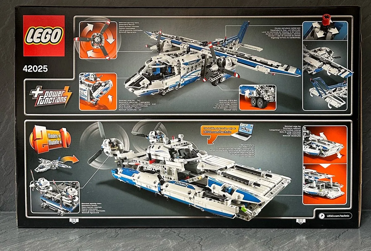 LEGO Technic Vrachtvliegtuig 42025 - 1297 Stukken - Wit/Blauw - afbeelding 6 van 6