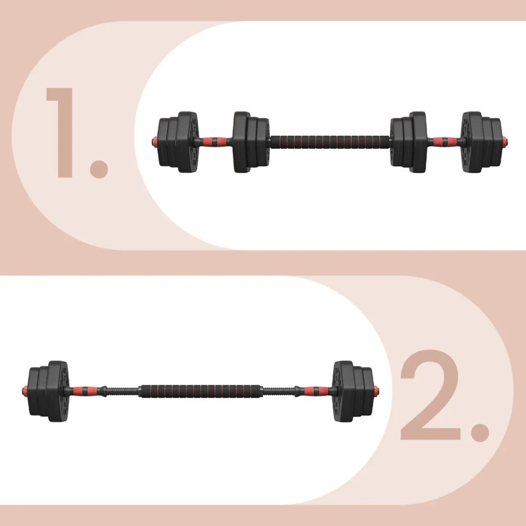 Songmics SYL200B01 Halterset 20kg - Zwart