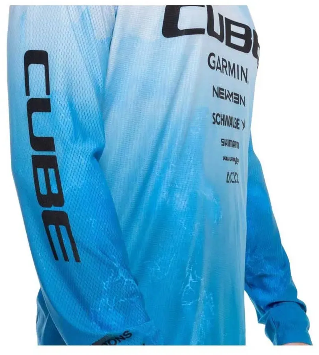 Cube Actionteam Langarm Trui - M - Blauw/Wit