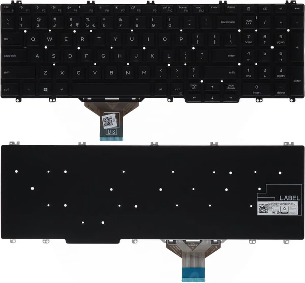 Dell Latitude 5500/Precision 3540 Toetsenbord D74KX
