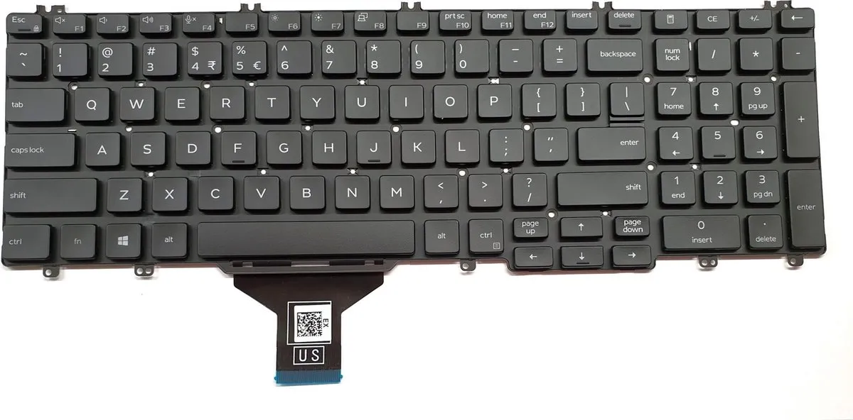 Dell Latitude 5500/Precision 3540 Toetsenbord D74KX
