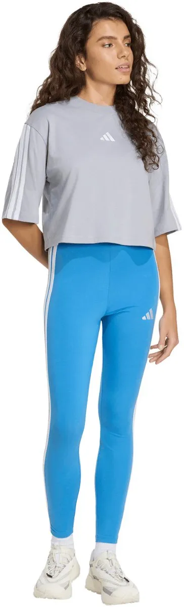 adidas Essentials 3 Stripes Legging Dames - XL - Blauw