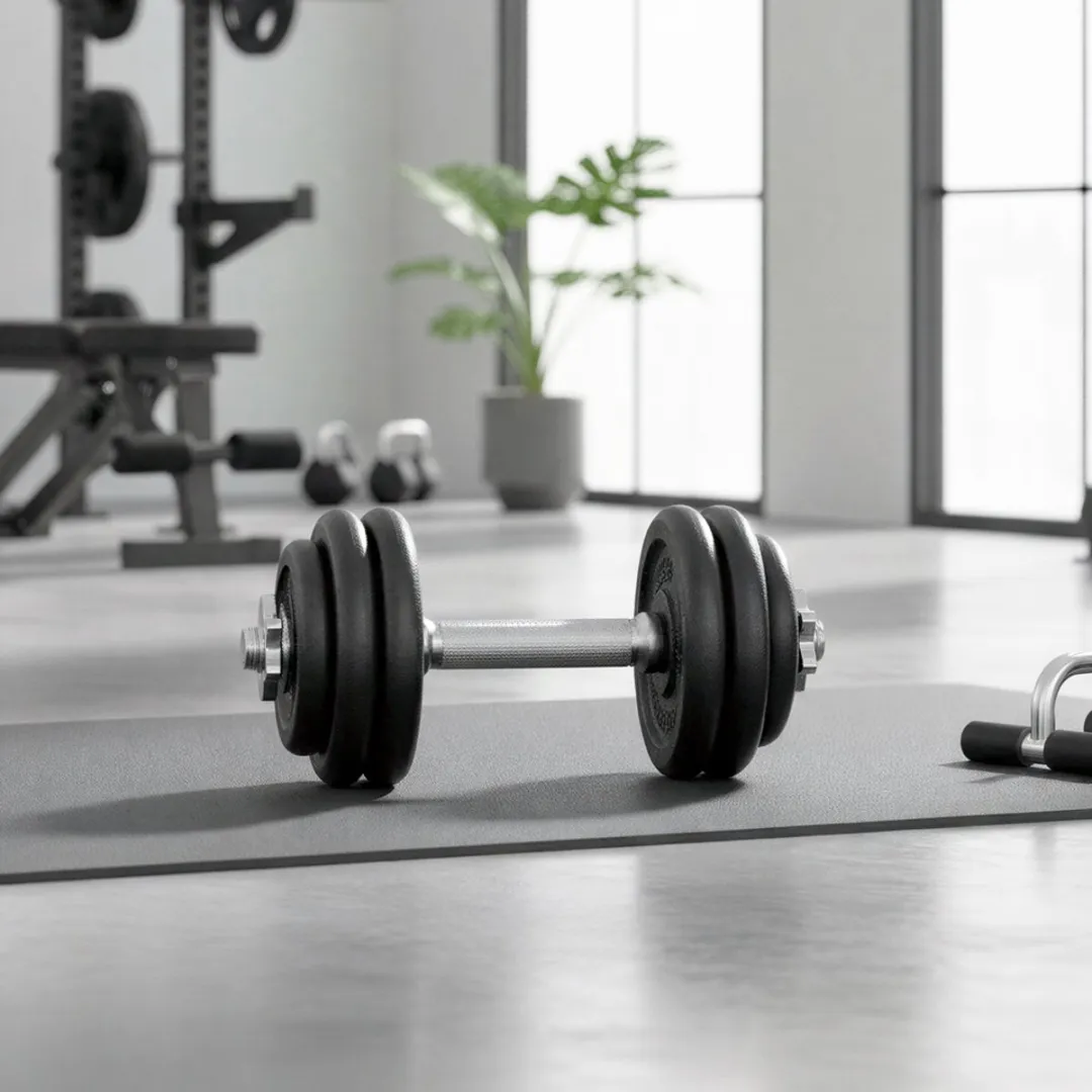 Songmics Halterset 30kg - 2x15kg Gietijzer Zwart