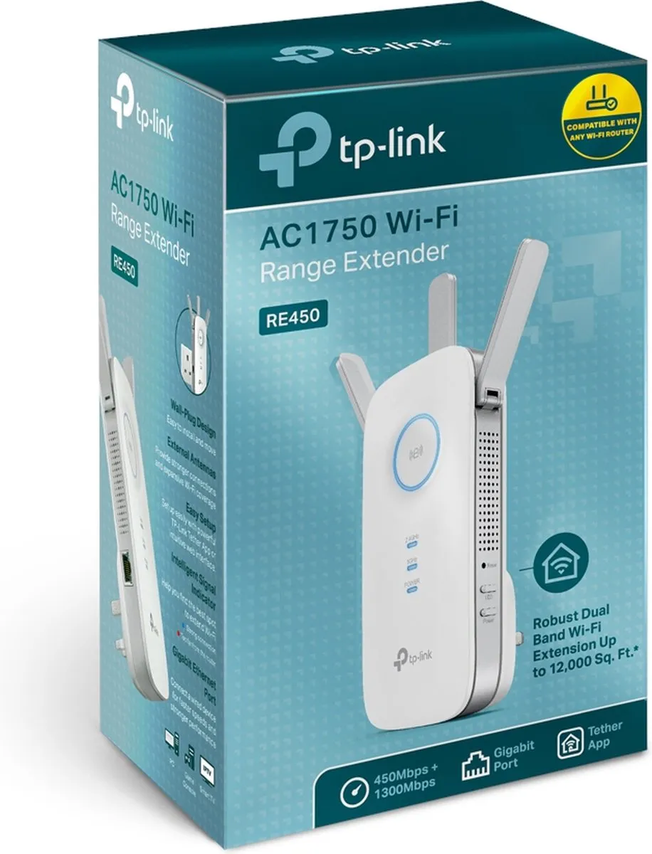 TP-Link RE450 WiFi Repeater - 1750 Mbps - Wit - afbeelding 6 van 6