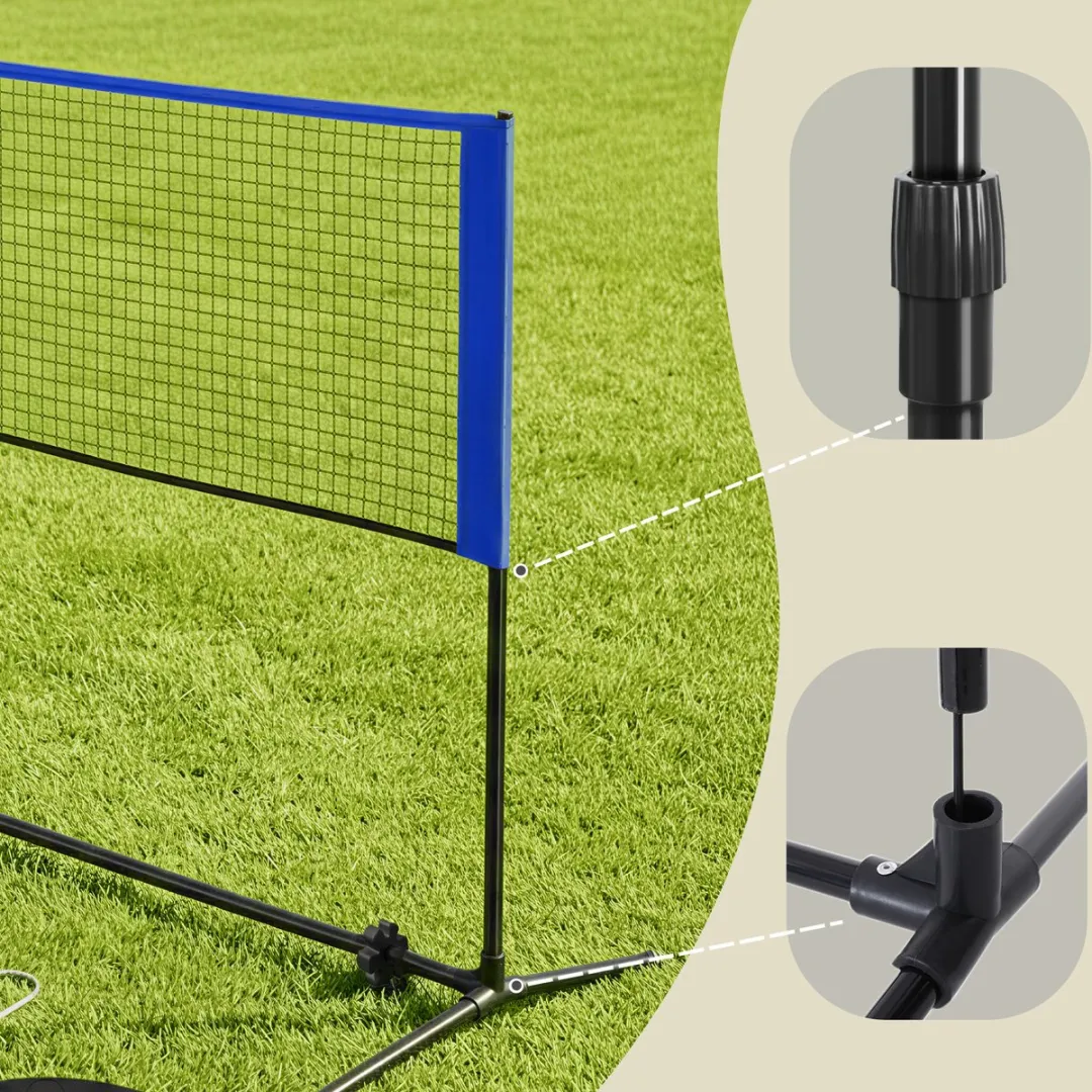 Songmics SYQ300V1 Badmintonnet - Verstelbaar Blauw
