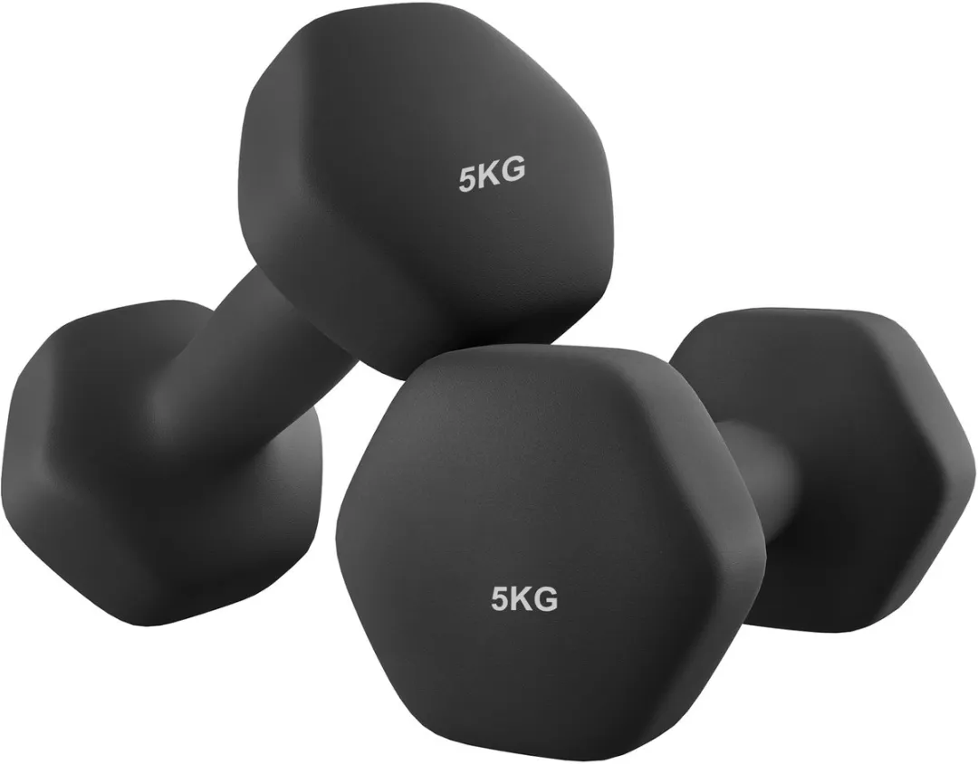 Songmics SYL60BK Hexagon Dumbbellset 2x5kg