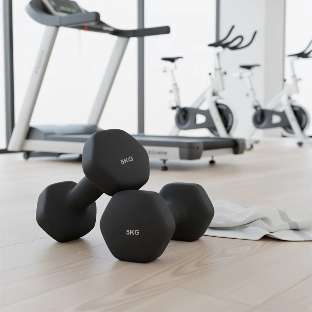 Songmics SYL60BK Hexagon Dumbbellset 2x5kg - Zwart