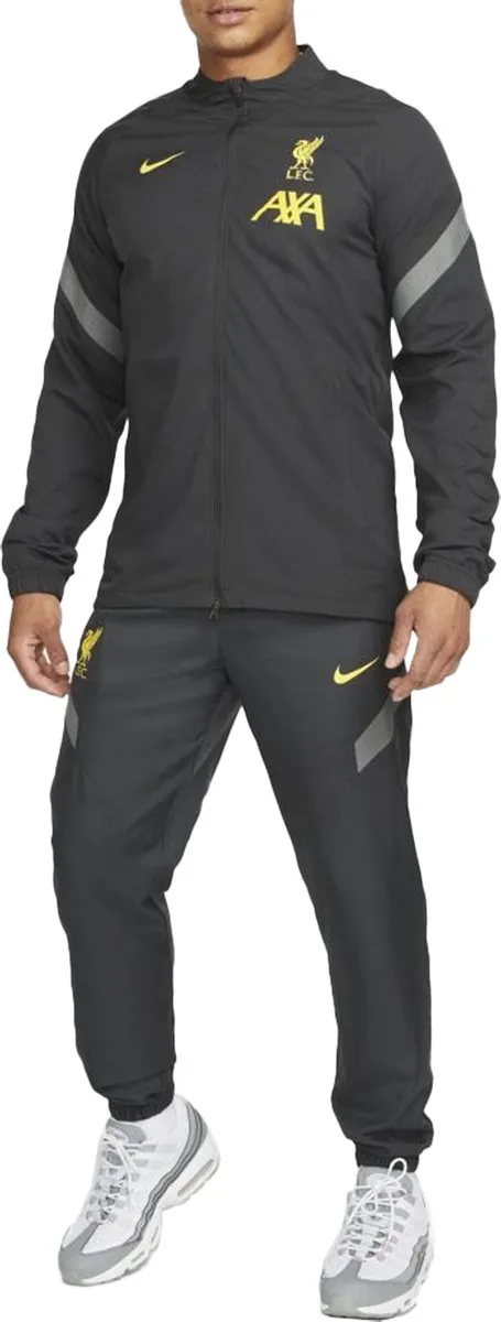 Nike Liverpool FC Strike Trainingspak S - Donkergrijs/Goud
