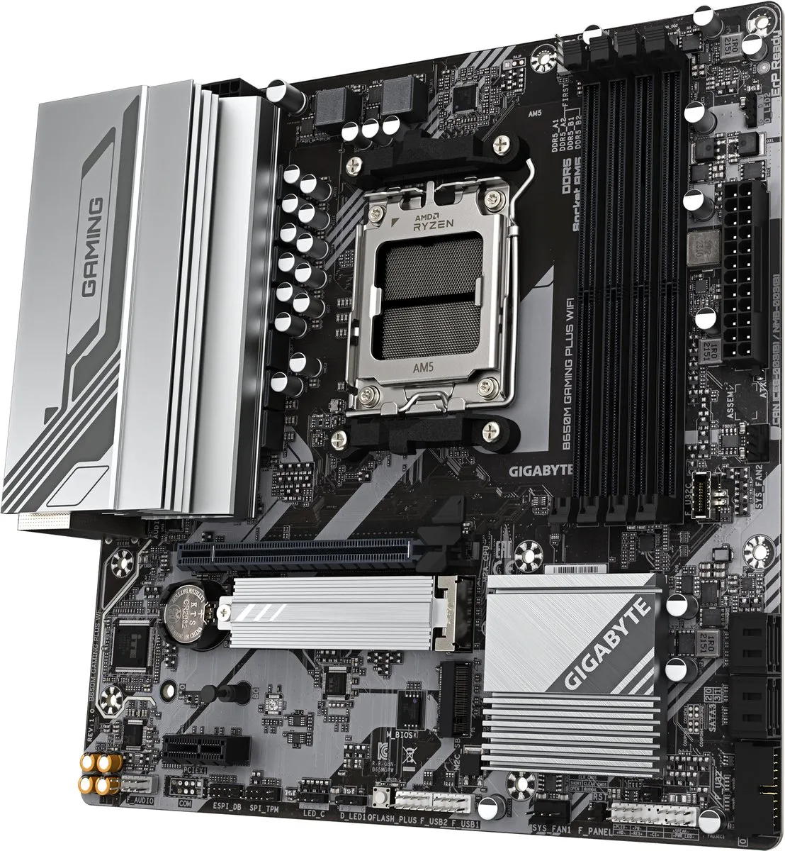 Gigabyte B650M Gaming Plus WIFI AM5 - Micro-ATX Moederbord - Zwart