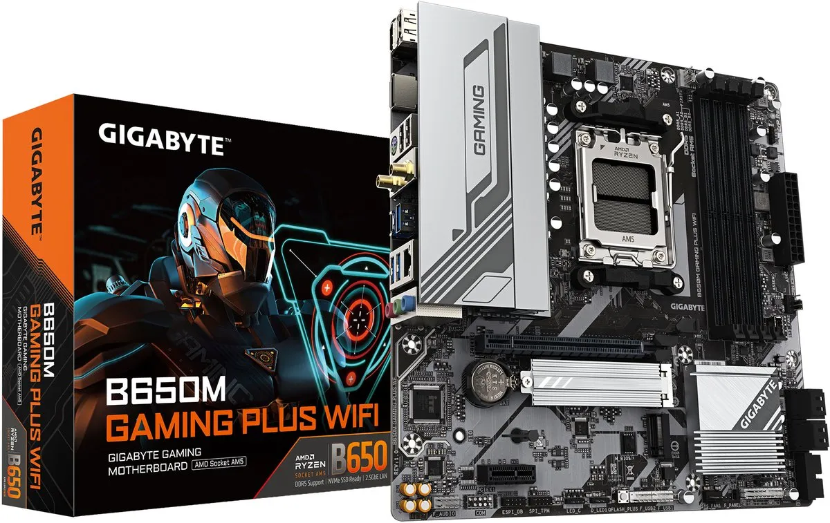 Gigabyte B650M Gaming Plus WIFI AM5 - Micro-ATX Moederbord - Zwart