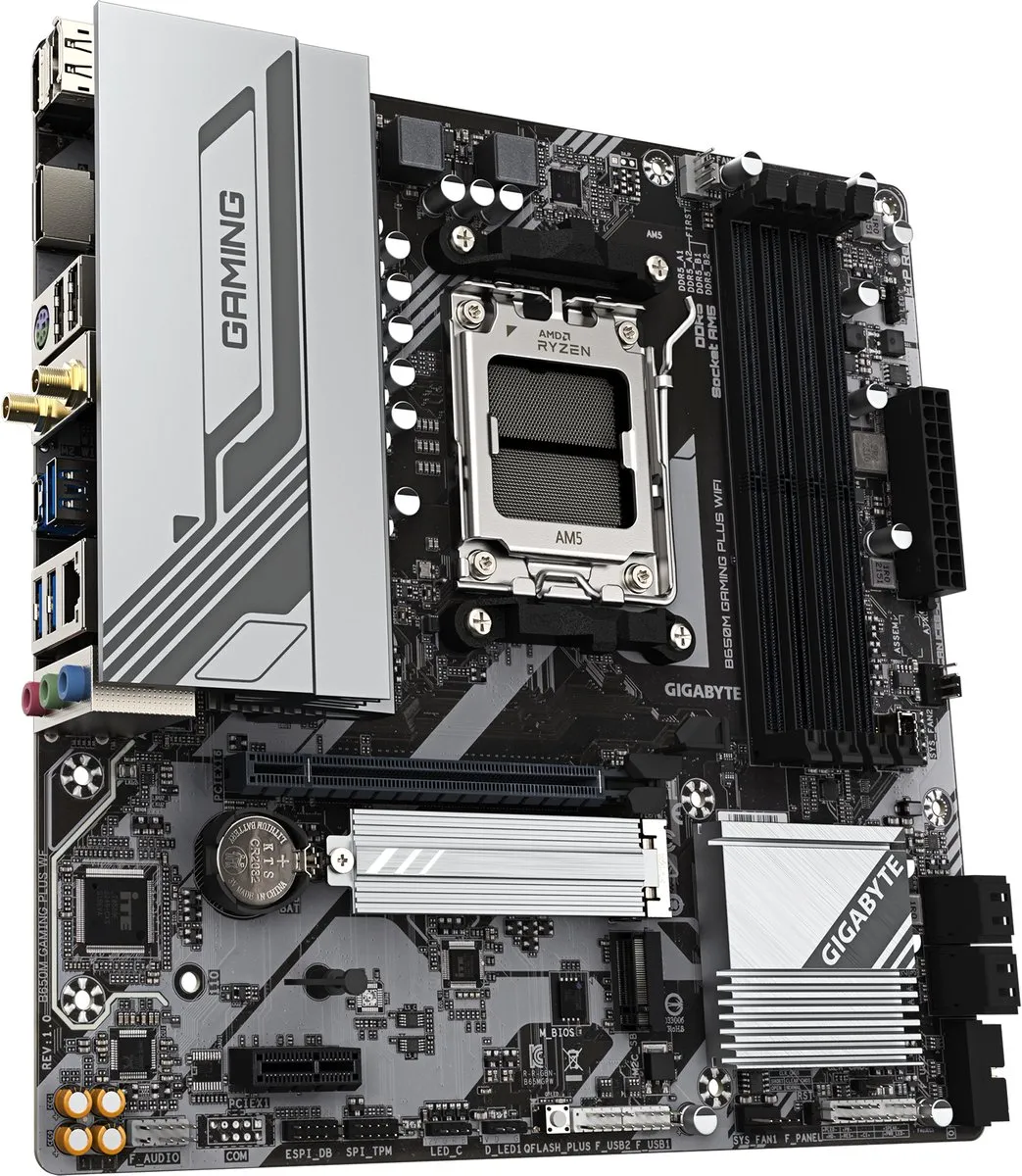 Gigabyte B650M Gaming Plus WIFI AM5 - Micro-ATX Moederbord - Zwart