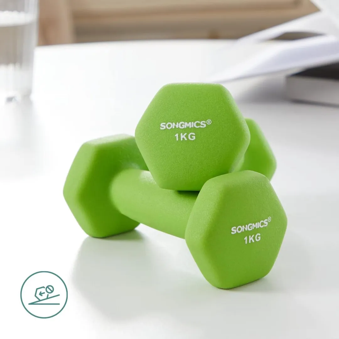 Songmics Halterset 3 paar 12kg - Neopreen - Opbergstandaard