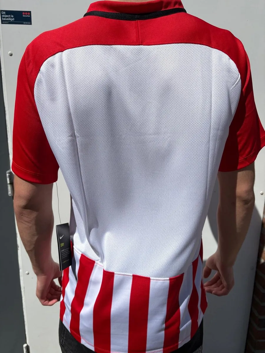 Nike Striped Division III SS Jersey - M - Rood/Wit