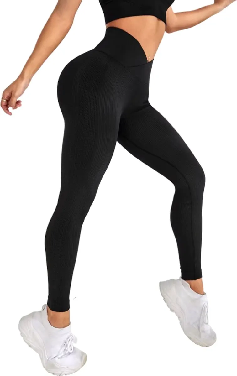 RedParrot Premium Sportlegging Dames - Zwart - Maat L