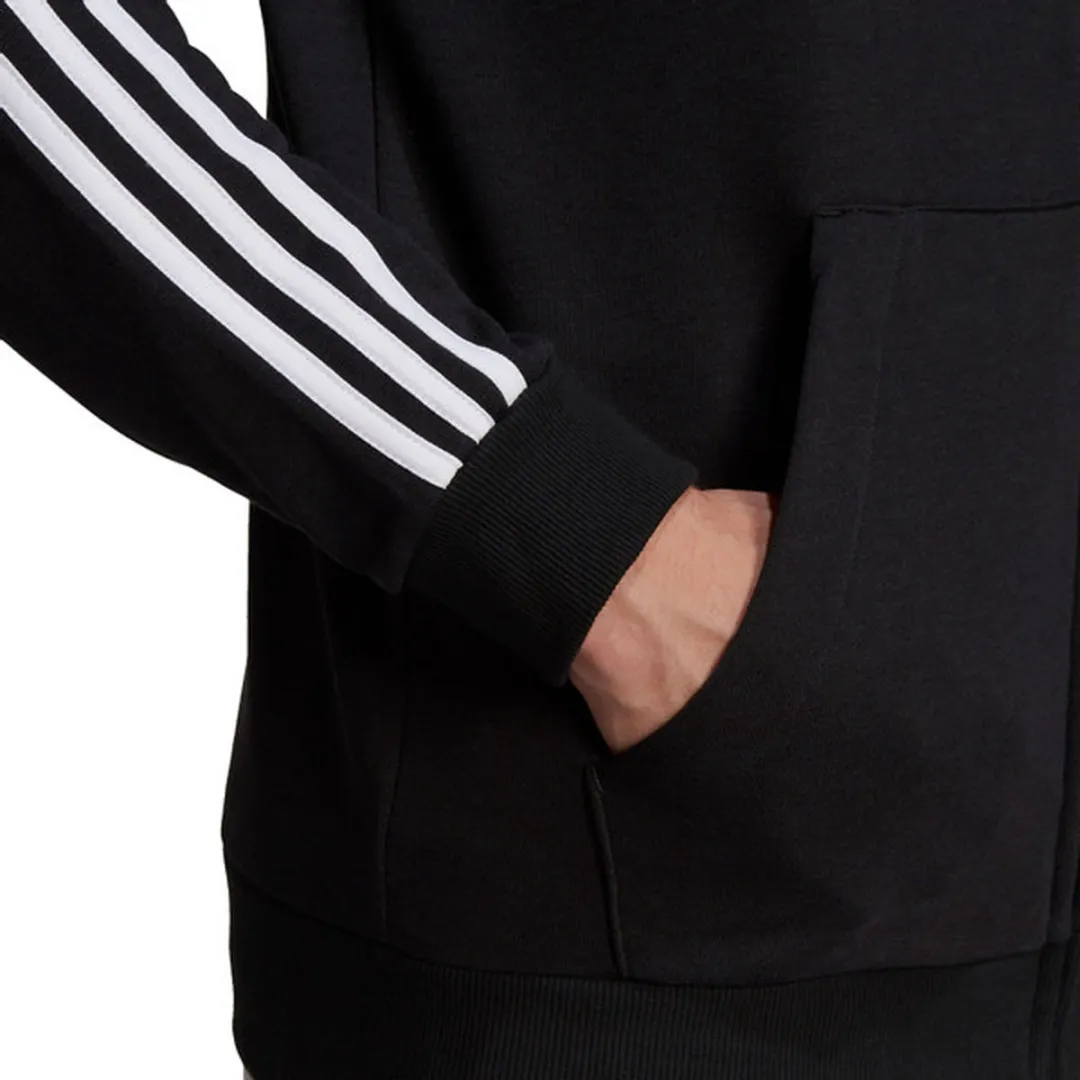 adidas Essentials French Terry Ritshoodie GK9032 - Zwart - afbeelding 6 van 6