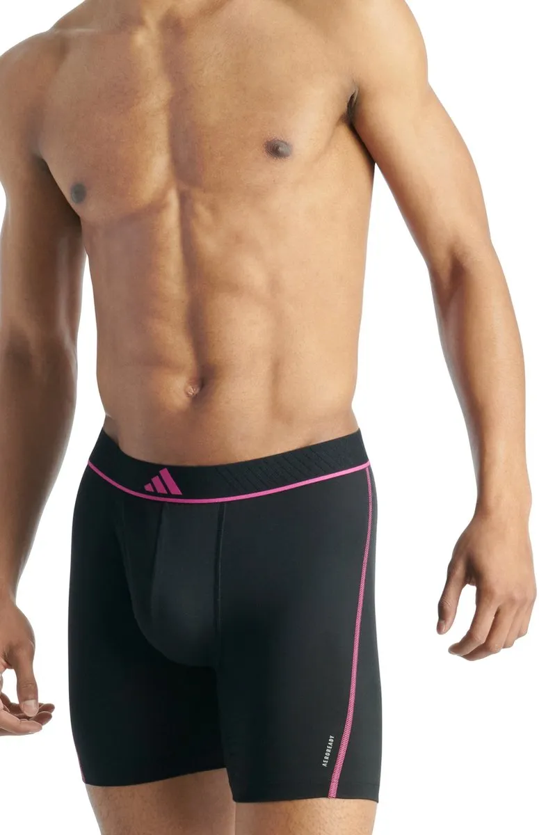 Adidas Active Flex 3P Boxers - S - Zwart & Grijs
