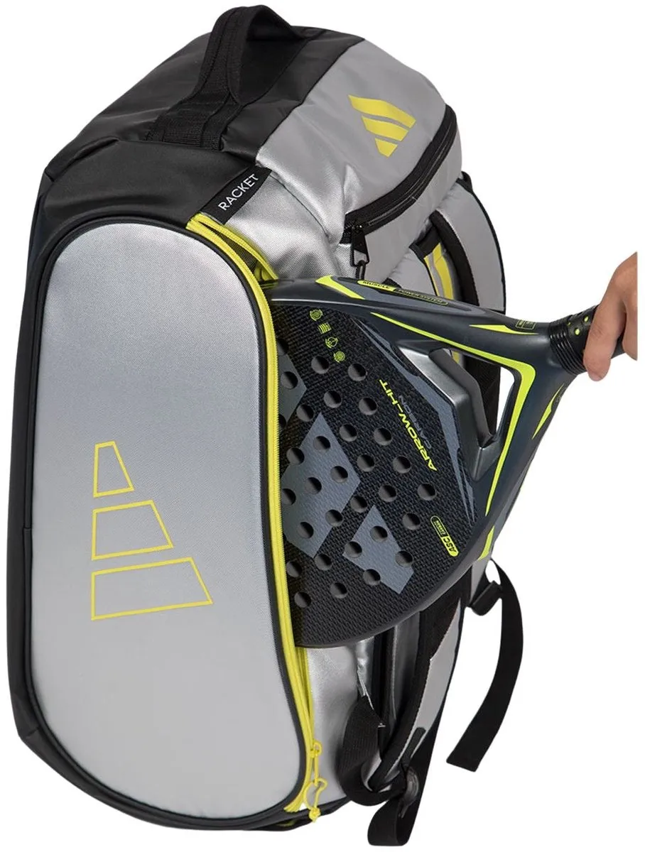 Adidas Tour 2026 Padeltas - 3 Vakken - Zilver/Lime