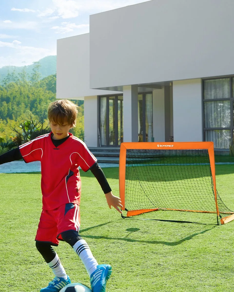 Songmics Pop-up Voetbaldoel 2 Stuks - Oranje - afbeelding 6 van 6