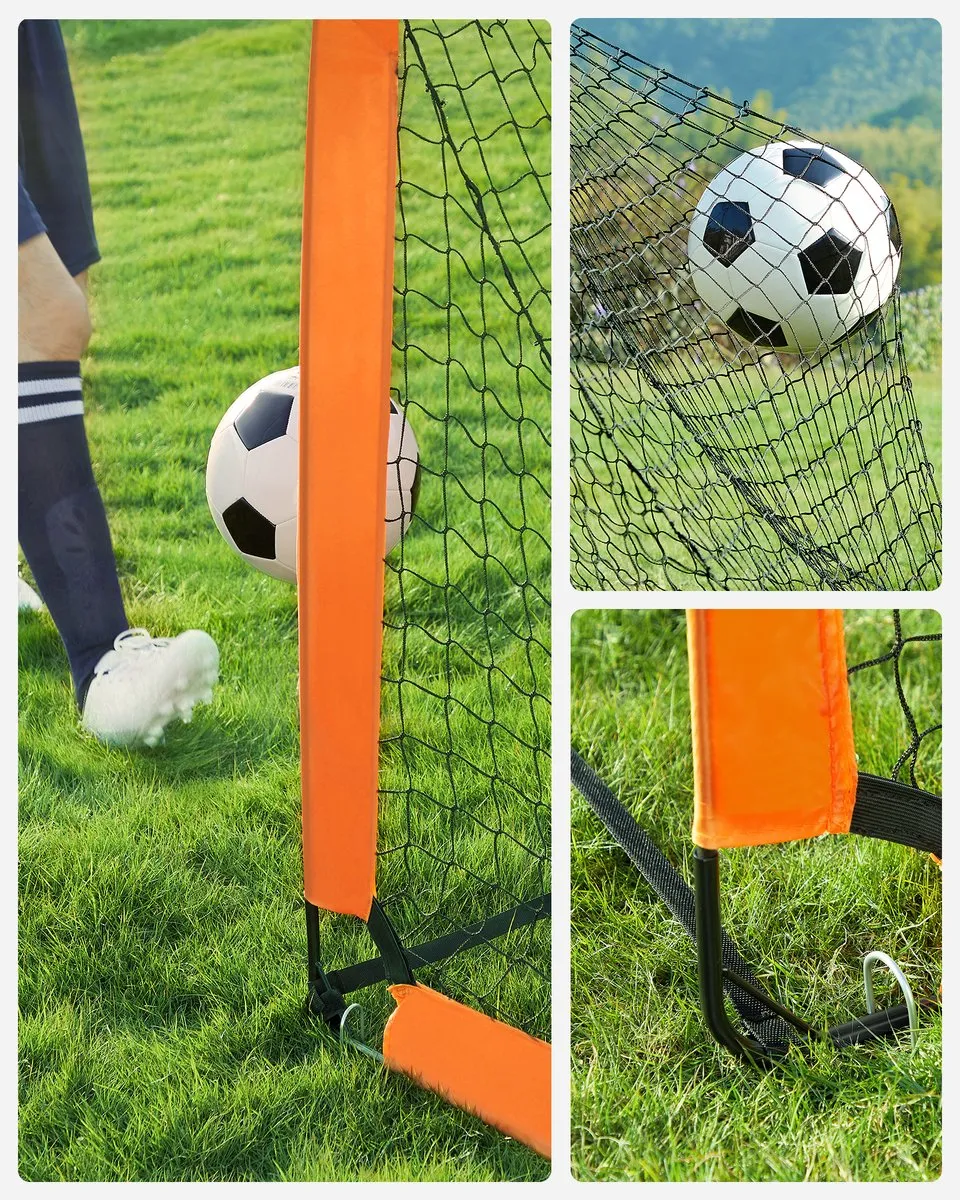 Songmics Pop-up Voetbaldoel 2 Stuks - Oranje