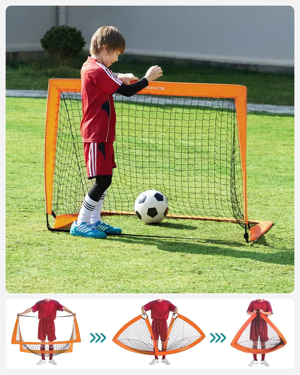 Songmics Pop-up Voetbaldoel 2 Stuks - Oranje